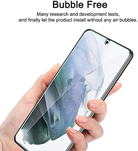 TAURI [3+3 Pack] 3 Pack Tempered Glass Screen Protector + 3 Pack Camera Lens Protector Compatible with Samsung Galaxy S21 Plus 5G 6.7 - inch Easy Installation HD-Clear Bubble Free