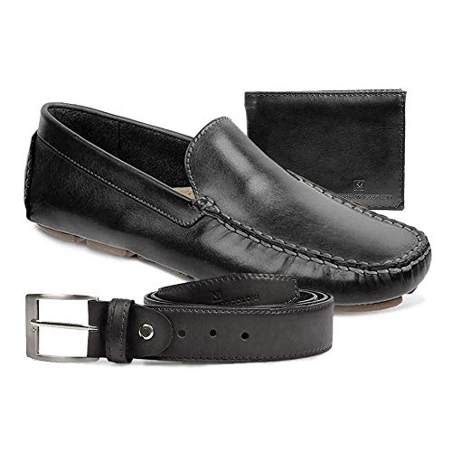 Kit Casual Driver Jordan + Carteira GR01 + Cinto 601 Preto (43)