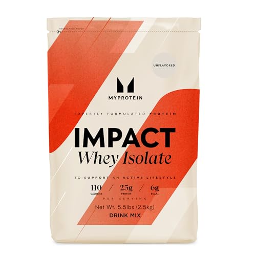 Myprotein Impact Whey Isolate Protein Powder (Unflavored, 5.5 Pound (Pack of 1))