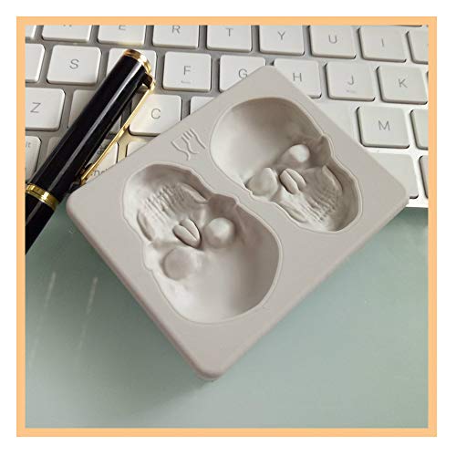 Koobook 1Pcs Creative Skeleton Head Skull Silicone Cake Decoration Mold Chocolate Candy Molds Pastry Diy Candy Tools #TOP5