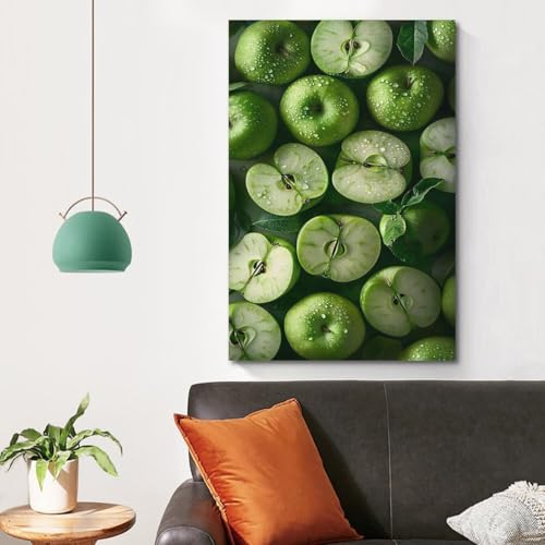 Kakemono pommes vertes ZHOUKEG affiche suspendue moderne fruits 60x90 cm