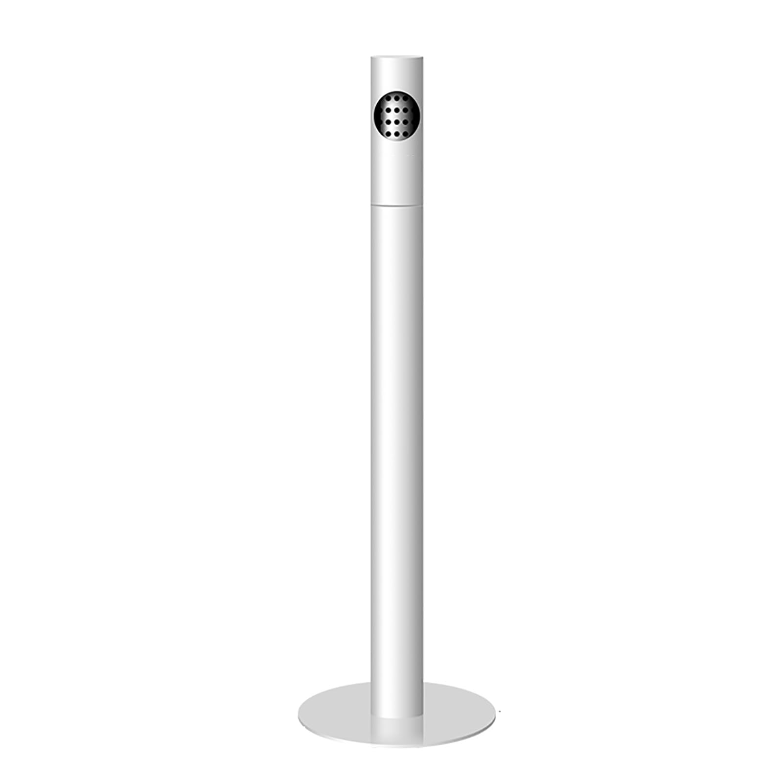 Cendrier sur pied blanc extérieur pour terrasse, grand récupérateur de cendres