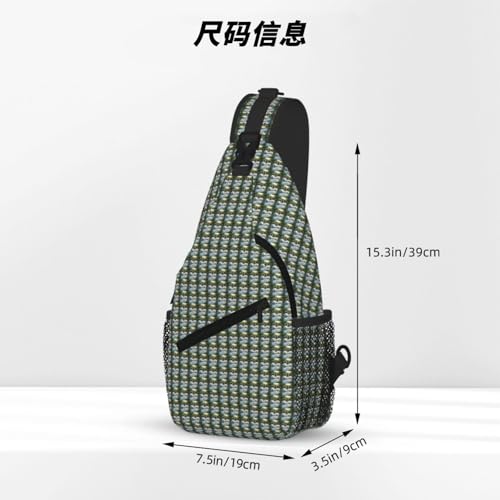 Mochila cruzada con estampado de cisnes bolso diagonal elegante para paseos urbanos 4