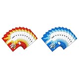 Limit Schulheft 10er Pack A4 Lineatur 22 - kariert 16 Blatt ohne Rand rot & Schulheft 10er Pack A4 Lineatur 21 - liniert ohne Rand 16 Blatt blau