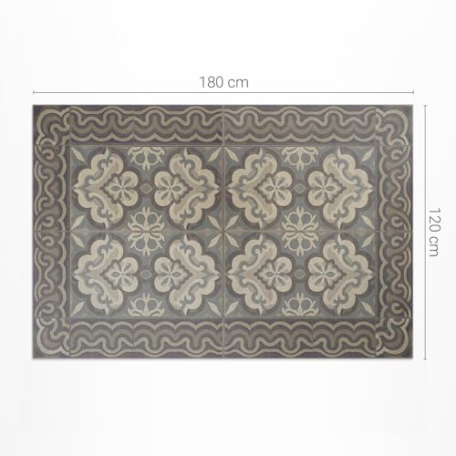 Tapis extérieur géométrie rustique en PVC de qualité supérieure - 4