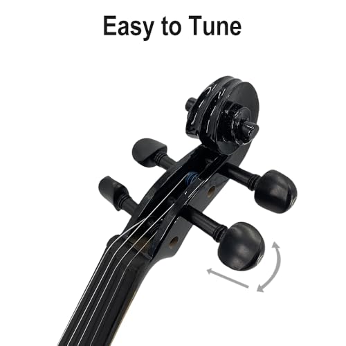 Image of Yinfente Acoustic Violin Electric Violin 4 /4 Full Size Violin 4 String Maple Spruce For Student,Violin For Beginners violin Case,Brazilwood Bow,Cable,Cleaning Cloth,Rosin,Bridge