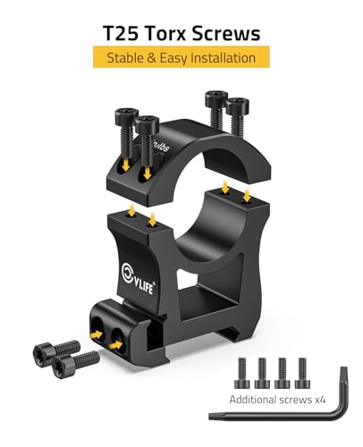 Image of CVLIFE Precision Scope Rings Mount - Compatible with Picatinny Rails and More - 2 Pieces