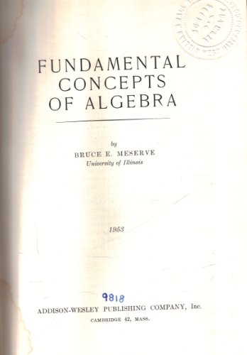 Fundamental Concepts of Algebra [Unknown] B000OLVKYA Book Cover