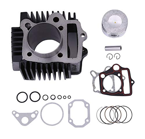 52.4mm Engine Cylinder Body With Gaskets Piston For 90cc 110cc 125cc Horizontal Engines ATV Quad Dirt Bike,Pit Bike,Tao Tao,Coolster,4 Wheeler,Dune,Buggys,Honda CR110.