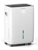 30L/Day Dehumidifiers for Home, Dehumidifier with Digital Control Panel, Laundry Clothes Drying, 4L Water Tank & Drainage Hose for Damp & Condensation, 24H Timer Ideal for Bedroom/Bathroom/Large Room