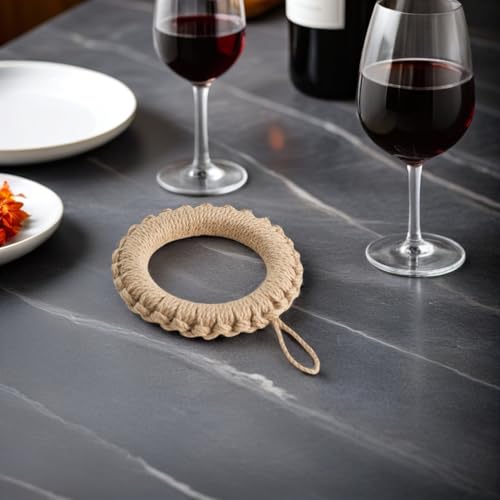 Dessous de plat en jute pour table à manger - Set de table campagne rustique et convivial - 5