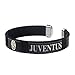 Juventus Bracelet in Black - Football Soccer Club Plastic and Fabric Wristband