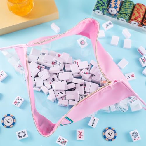 Sunnymove 1 PCS American Mahjong Bag - Empty Mahjong Tiles Bag Only with Zippered & Letters, Case Only(Pink,Mahj) by Sunnymove - Image 7