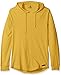WT02 Men's Long Sleeve Scallop Basic Hooded Tee with Side Zippers