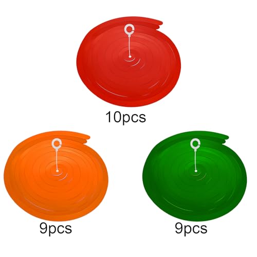 Image of Colorful Ceiling Swirl Foil Decorations Hanging Plastic Streamer Themed Swirl Party for Christmas Graduation Celebration, Pack of 28 (Red, Green and Orange)