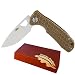 Honey Badger Pocket Knife EDC Flipper Liner Lock Folding Tactical Hunting Fishing Knife 8cr13MOV Steel Deep Pocket Carry Gift Box with Torx Wrench (Tan, Large 3.98oz - 4.6" Closed - 3.63" Blade)