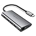 UGREEN USB C Hub Multiport Adapter 3.1 Type C Dock Station with 4K HDMI, SD Card Reader, PD Charger Port, Gigabit Ethernet, 3 USB 3.0 Ports for Apple Macbook Pro 2017, Dell XPS 13, Google Chromebook