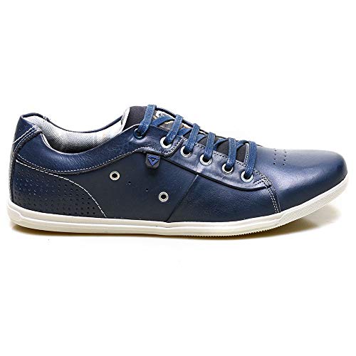 Sapatenis Masculino em Couro com Detalhes Calvest 2510C279-Royal-43 LC