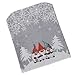 NUOBESTY Housse de Chaise de Noël Impression Non Tissée Flocons de Neige Motif Père Noël Housses de Chaise de Noël Protecteur pour La Maison Salle à Manger Décorations de Vacances de Fête