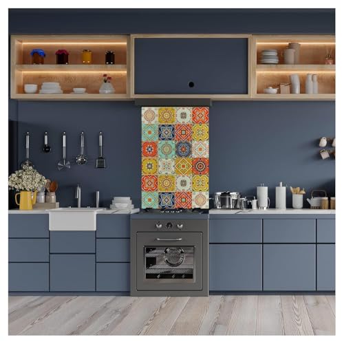 Image of Barebeauty 60 x 200 cm Kitchen Wallpaper, Self Adhesive Oil Proof Waterproof Wall Sticker for Kitchen, Anti-Mold Heat Resistant Backsplash Wall Covering (Pack of 5, 64.6 Sq. Ft. Approx)
