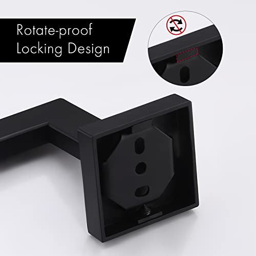 Kes Toilet Paper Holder Bathroom Sus 304 Stainless Steel Matte Black Square Tissue Holder Paper Roll, A22570-Bk #TOP5