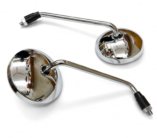 Image of Rear View Touring Chrome Mirror Compatible With RE Bikes (2021 To 2026)