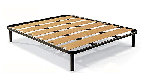 CORTASSA Rete Strong - Super Ortopédica 160x190 6 tablas de madera 200x8 mm + 4 pies 25-30-35-40 Cover
