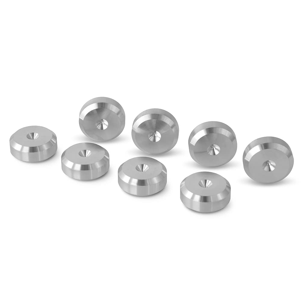 Precisiongeek Kit Antivibrazione Per Altoparlanti - 4 Punte/Spike In Alluminio M6 Con Piedini - Isolamento Acustico