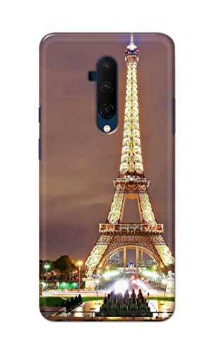 Image of PRINTFIDAA Lovers Famous Place Eiffel Tower in Paris Printed Designer Hard Case for OnePlus 7T Pro Back Cover -(e) RPM1009