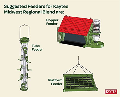 Kaytee Midwestern Regional Seed Blend for Cardinals, Finches, Chickadees, Woodpeckers and Other Outside Wild Birds, 14 Pound Box - image 6