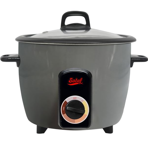 Sadaf One-Touch Automatic Rice Cooker – Electric Persian Rice & Tahdig Cooker - Non-Stick Inner...