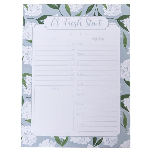 Image of Graphique Daily To-Do List Notepad, 150 Tear-Away Sheets, Floral Task Planner, Daily Organizer with Hourly Schedule, Notes Writing Pad, 6 inch x 8 inch