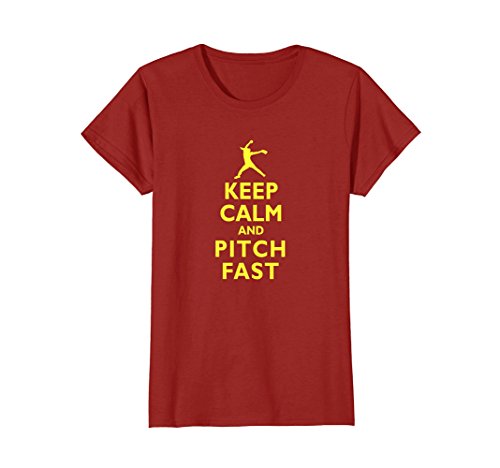 Keep Calm and Pitch Fast FastPitch Softball Pitcher T-shirt