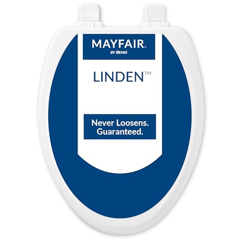 Mayfair Linden Slow Close Toilet Seat, Non Slip Heavy Duty