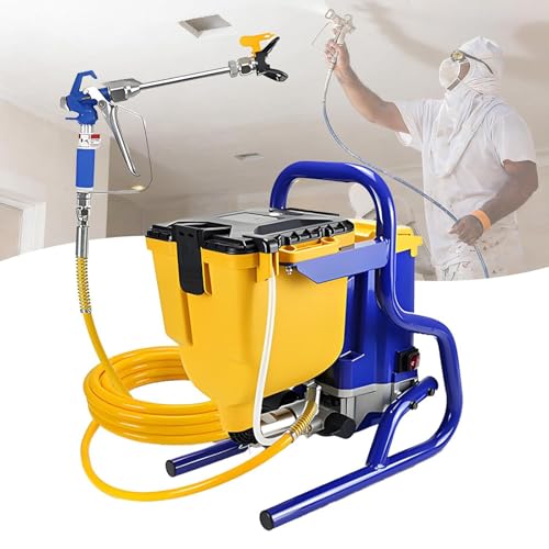 Pistola de Pintura Airless 1800W - Pistola de Pintura Eléctrica Profesional para Proyectos DIY en Paredes Interiores y Exteriores,Techos, Metal,Vallas con Presión Ajustable de 20MPa,Manguera de 8M
