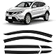CLIM ART Windabweiser für/kompatible mit Nissan Qashqai 2013-2021 J11 - Stick-on Regenabweiser - Autofenster Sonnen-& Regenschutz - Windabweiser Autofenster - Einfache Montage - Garantie 6 Set