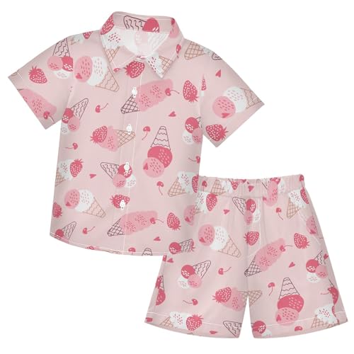 Image of Sunflower Floral Yellow Black Short Sleeve Hawaiian Button Down Shirts and Short Sets for Boys Toddler Summer Outfits