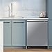 SAMSUNG Smart 44dBA Dishwasher w/ StormWash+, AutoRelease Door, Quiet Operation, 3 Dish Racks, Pre Blast Cycle, Energy Star Certified, DW80B6060US/AA, Fingerprint Resistant Stainless Steel
