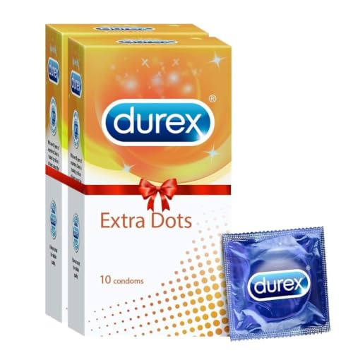 Durex Extra Dotted Condoms for Men | Textured Dotted Lubricated Condoms For enhanced sensations | 10 Count product image 12