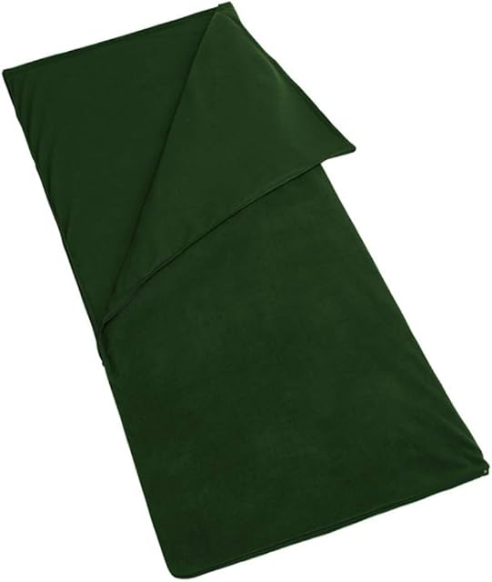 Blanketswarm Microfiber Fleece Zippered Sleeping Bag Lightweight Travel Sheet Liner or Blanket with Carry Storage Bag for Outdoor Camping Cold Weather Climates
