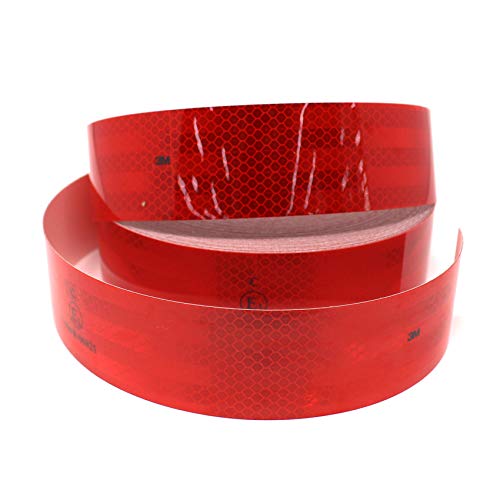 Finest Folia 3M Diamond Grade 983 Scotchlite Konturmarkierung 50mm Reflexfolie Reflexband (Rot-72, 3 Meter)