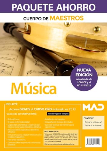 Portada de Paquete Ahorro Cuerpo de Maestros. Musica