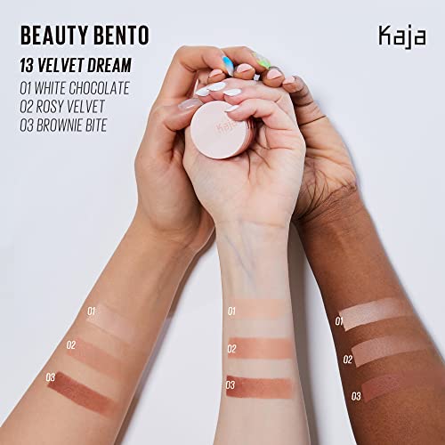 Kaja Beauty Bento Collection - Bouncy Eyeshadow Trio | Burnt Sandy Brown Tones, Travel Size, 13 Velvet Dream, 2019 Allure Best Of Beauty Award, 0.03 Oz #TOP1