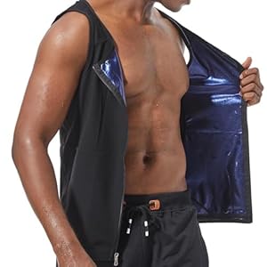 Men’s Sweat Sauna Vest Sweat Waist Trainer Shapewear Slimming Shirt Compression Workout Suit With Zipper