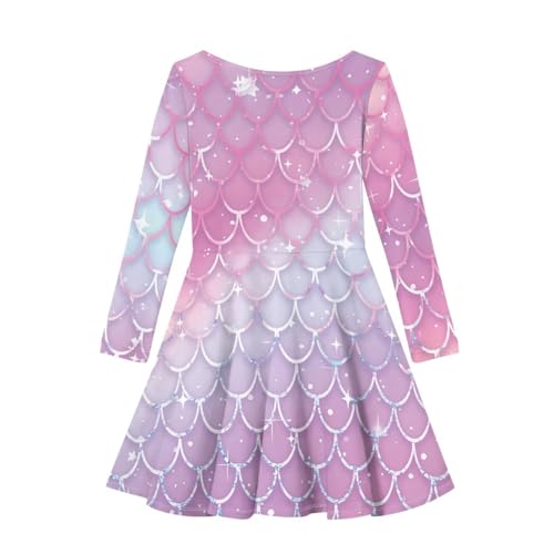 Girls Long Sleeves Dress Casual A Line Swing Ruffle Playwear Dress for Party Trip Daily Size XS-3XL2