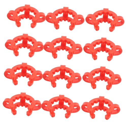 MUCKLILY 12pcs Plastic Keck Clamps for Laboratory Test Tube Clamp Nozzle Pliers Set Random