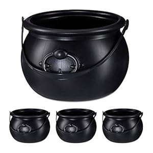 Relaxdays 4er Set Hexenkessel Kunststoff