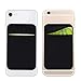 Arlgseln Neoprene Cell Phone Card Holder 6 Cards Adhesive Mini Secure Wallet ID Credit Card Pocket Purse Stick on Smartphone for iPhone 13 Pro Max/12/11/XR,Samsung S21Ultra/S20FE/A32/A51 (Black)