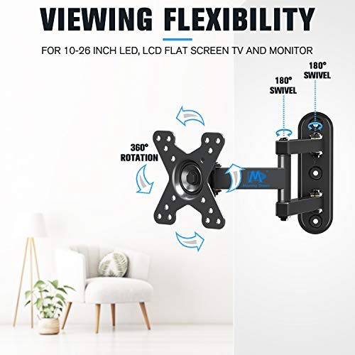 Mounting Dream UL Listed Full Motion Monitor Wall Mount TV Bracket for 10-26 Inch LED, LCD Flat Screen TV and Monitor… - Image 5