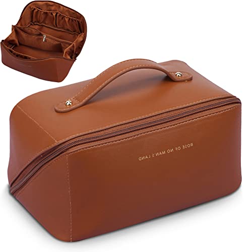 Groß Kapazität Kosmetiktasche Damen, Multifunktions Leder...